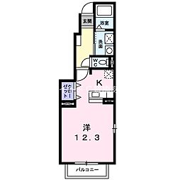 パルクプロムナード ワンルームの間取図画像