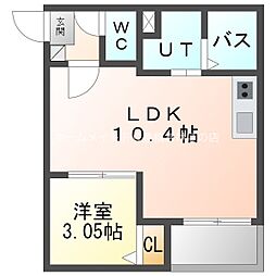 JackhanadaI 1LDKの間取図画像