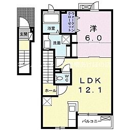 モデルノカーサ 1LDKの間取図画像