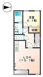 ウィル吉川 1LDKの間取図画像