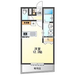 ベルクレスト大岩参番館 ワンルームの間取図画像