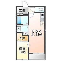 RAI 1LDKの間取図画像
