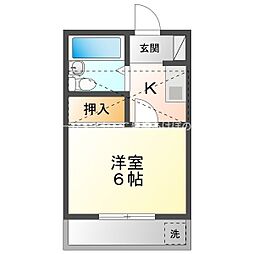 ユトリロ草間 1Kの間取図画像