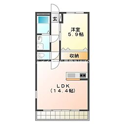ライフパークミナミ 1LDKの間取図画像