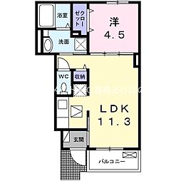 葵館 1LDKの間取図画像