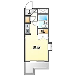 メゾン・ド・ラパン ワンルームの間取図画像