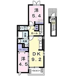 カーサパーチェ 2DKの間取図画像