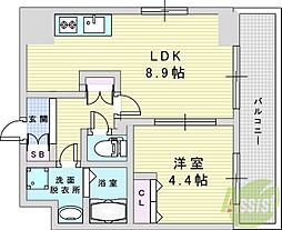 CREST TAPP新大阪 1DKの間取図画像