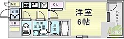 エスリード大阪シティノース 1Kの間取図画像