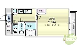 Sレジデンス新大阪リデンテ 1Kの間取図画像