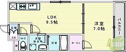 エラスモハイツ 1LDKの間取図画像