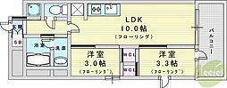 リビオメゾン新大阪 2LDKの間取図画像