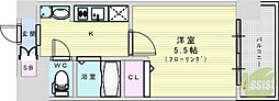 エスリード新大阪SOUTH 1Kの間取図画像