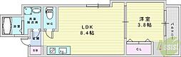メゾンドF02 1LDKの間取図画像