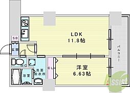 ノルデンタワー新大阪プレミアム 1LDKの間取図画像