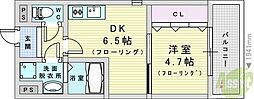 HGSKASHIMA 1DKの間取図画像