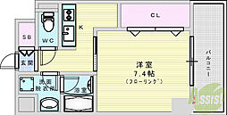 DolceVita1 1Kの間取図画像