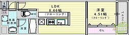ガレリア加島 1LDKの間取図画像