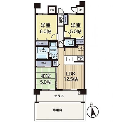 間取り レーベン横濱鶴ヶ峰テラス 1階/-