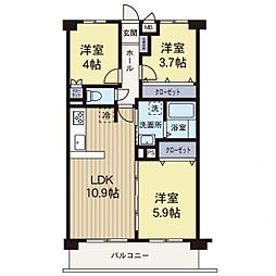 エスプラザ綱島 3LDKの間取図画像