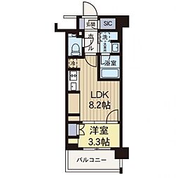 デュオステージ中山 1LDKの間取図画像