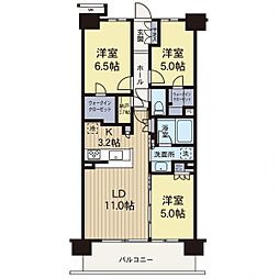 シティテラス大和エアーズコート 3LDKの間取図画像