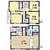 間取り：【間取り図】広々とした3LDKの間取りです！4LDKにも変更可能です！
