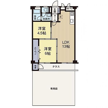 2LDK 間取り