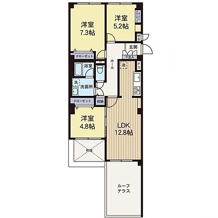 【間取り図】時間のゆとりと空間、暖かな陽光がもたらす光と風を独占してください。ここから新しい暮らしが始まります。