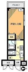 ドリームキャッスル西新井 1Kの間取図画像