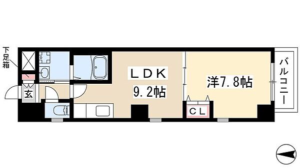 エクセラン本願寺 ｜愛知県名古屋市瑞穂区本願寺町2丁目(賃貸マンション1LDK・5階・40.83㎡)の写真 その2