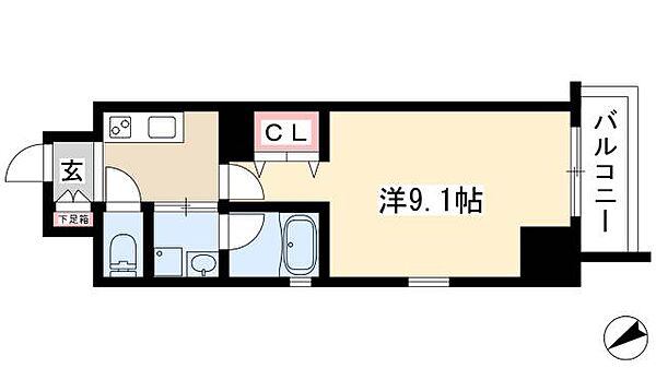 ルミノス千種 ｜愛知県名古屋市千種区内山3丁目(賃貸マンション1K・2階・28.35㎡)の写真 その2