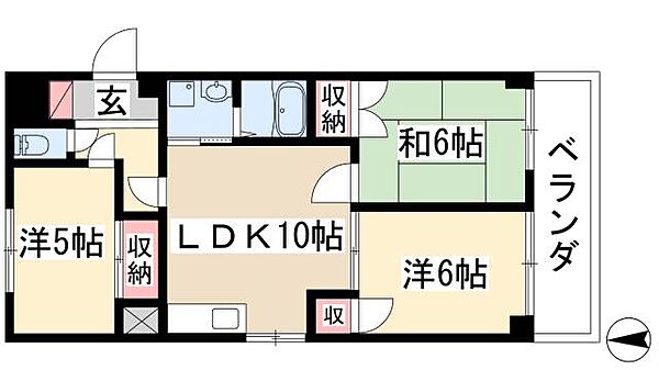 ハイム原南 ｜愛知県名古屋市天白区中平5丁目(賃貸マンション3LDK・3階・63.15㎡)の写真 その2