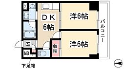 エルドール川原 2DKの間取図画像