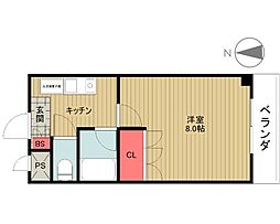 MuseMizuho 1階1Kの間取り