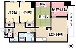 ヴィアーレマルフク南館 1階3SLDKの間取り