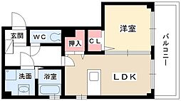 Ｊｕ・Ｊｕ 1階1LDKの間取り