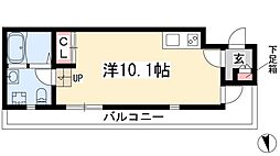サザンクロス 3階ワンルームの間取り