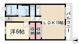 SAKURA檀渓 2階1LDKの間取り