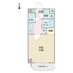 アトネス1604 4階1Kの間取り