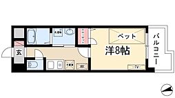 プレミール 1Kの間取図画像