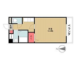 マ・メゾン池場 3階1Kの間取り