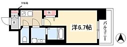 S-RESIDENCE上前津 14階1Kの間取り