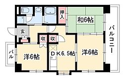 エクセル石仏 1階3DKの間取り