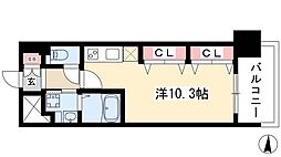 LIBERTA CARINO 10階ワンルームの間取り