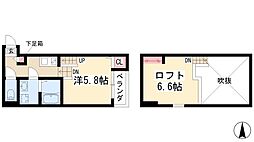 アルバーノ鶴舞Ricco 1階1Kの間取り