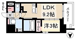 プレサンス　レイズ　千種今池 5階1LDKの間取り