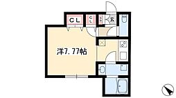 Branche覚王山 4階ワンルームの間取り