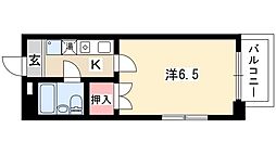 フォレスト今池 3階1Kの間取り