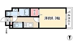 S-FORT堀田通 7階1Kの間取り
